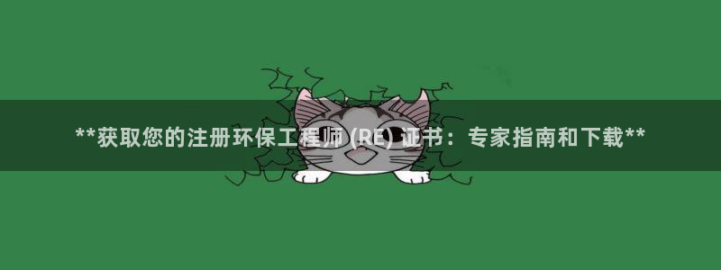 彩名堂最新免费计划官网：**获取您的注册环保工程师 (RE) 证书：专家指南和下载**