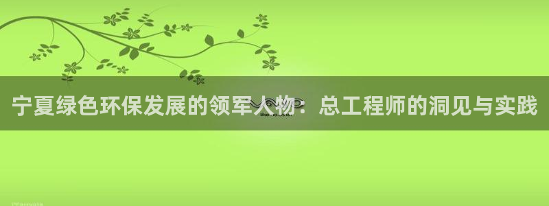 彩名堂首页：宁夏绿色环保发展的领军人物：总工程师的洞见与实践